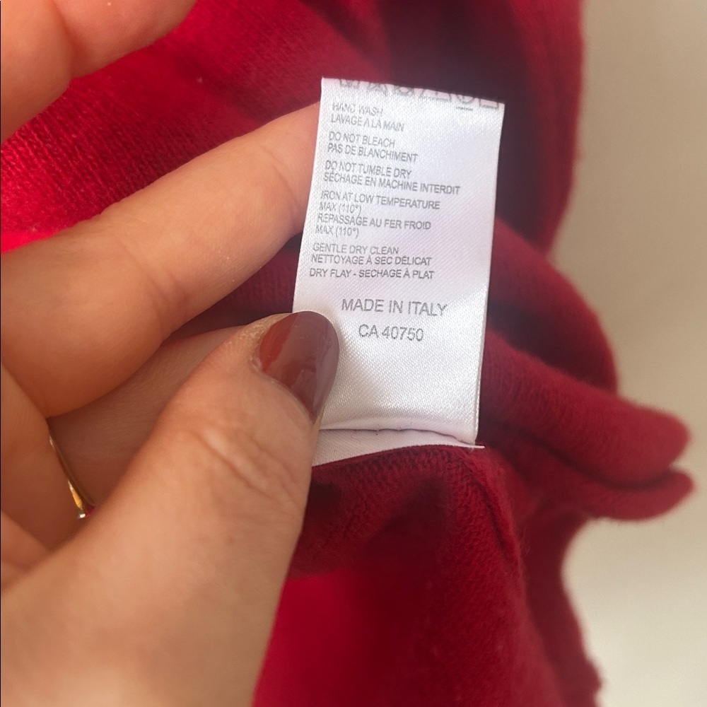 BELLINA Cashmere & Merino Wool Blend Turtleneck Sweater Winter red - Picture 4 of 9